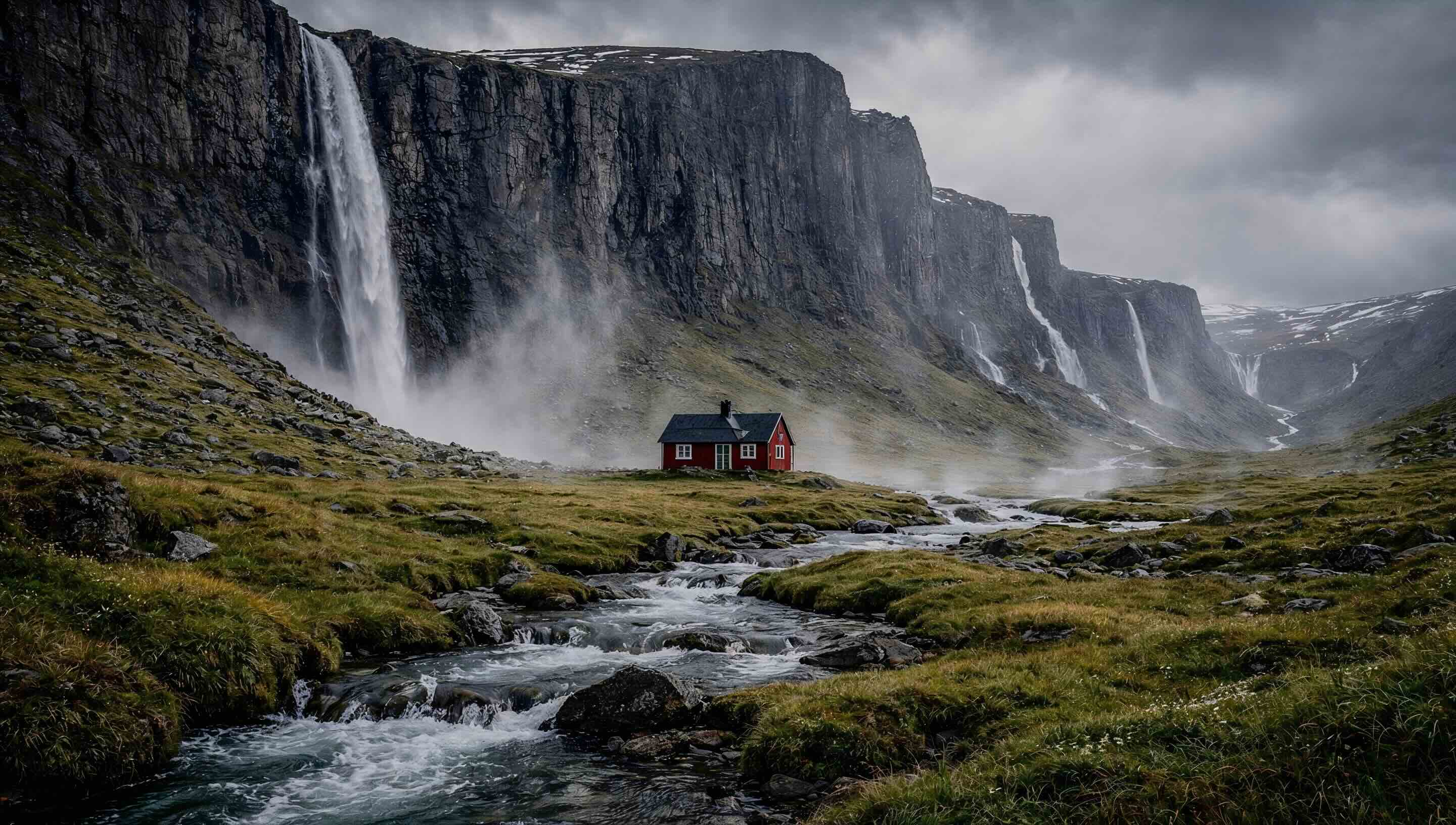 Nordic Cliff Waterfalls
