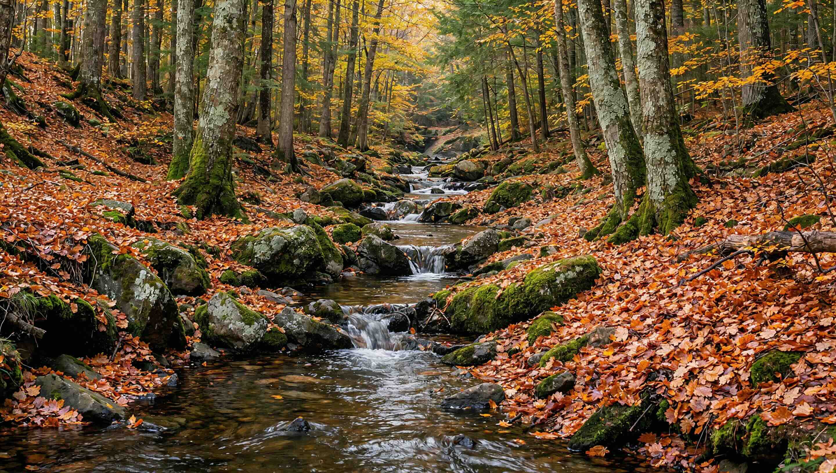 Autumn Forest River