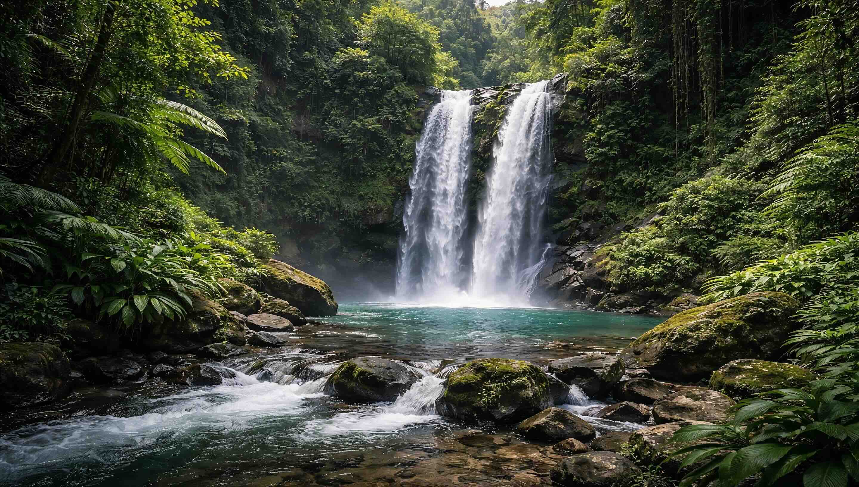 Sonido de cascada en el bosque