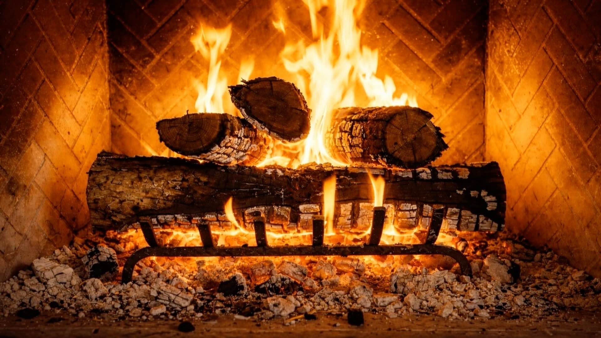 4K Fireplace Fire